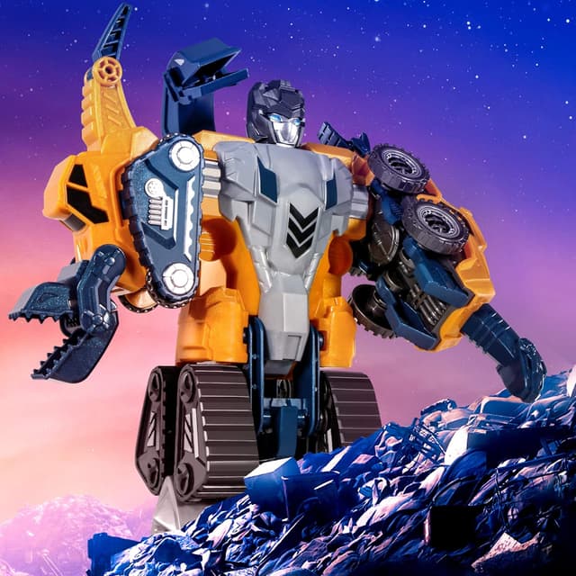 Detalle de MIEBELY Toddler Robot Construction Vehicles Set (5-Piece) – Transforming Magnetic Robot Trucks for Kids