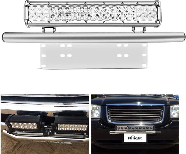 Detalle 2 de Nilight 90021B Light Bar Mounting Bracket for Front License Plate Frame (Off-Road LED Lights)