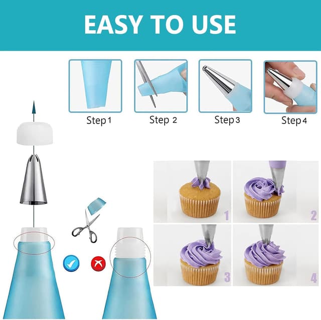 Thumbnail 3 de Xanewza Spritztüllen Set 3 Stück 5–8 mm 🎂