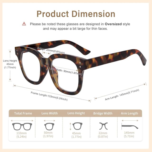 Thumbnail 3 de Madison Avenue Oversize Blue Light Glasses for Women ๐