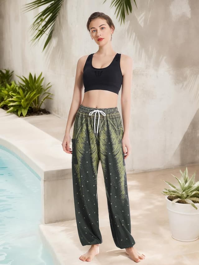 Thumbnail 6 de QIANXIZHAN Women’s Harem Pants (Boho Palazzo/Boho Joggers) with Pockets