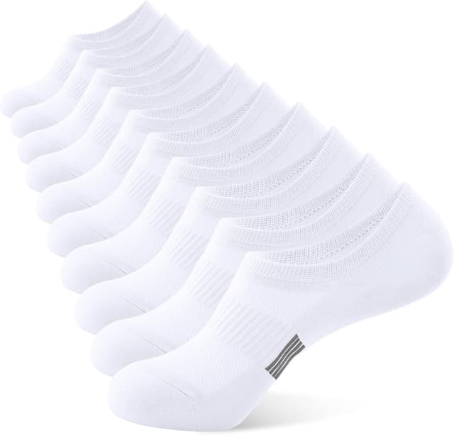 Detalle de BUDERMMY Sneaker Socken Damen (No-Show) mit rutschfesten Silikonstreifen – 35–38 & 39–42
