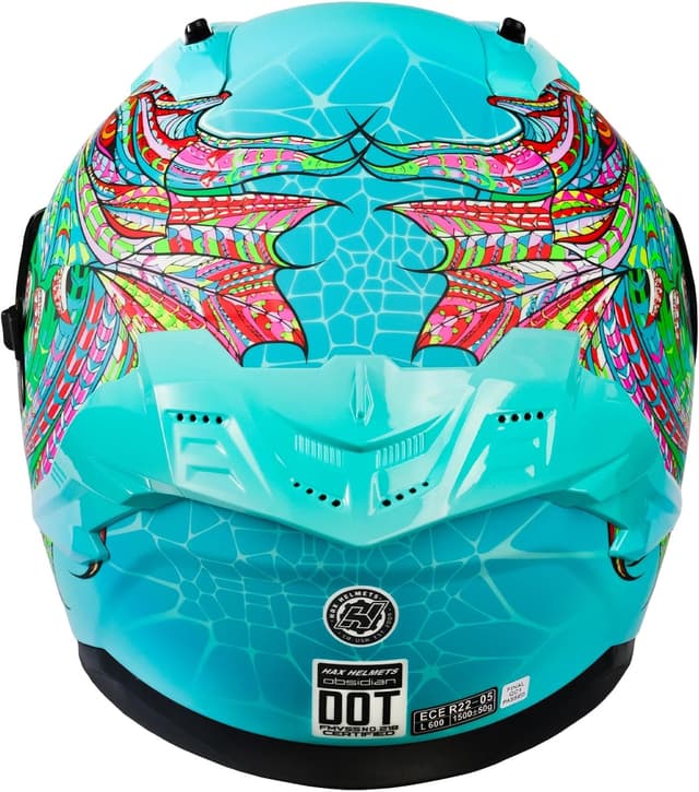 Detalle 2 de HAX Obsidian Pro Full Face Dual Visor Adult Motorcycle Helmet (Pinlock Ready, DOT Approved) – Slyer AQA XL