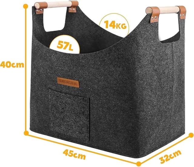 Thumbnail 1 de XL Faltbarer Holzkorb 45x32x40 cm