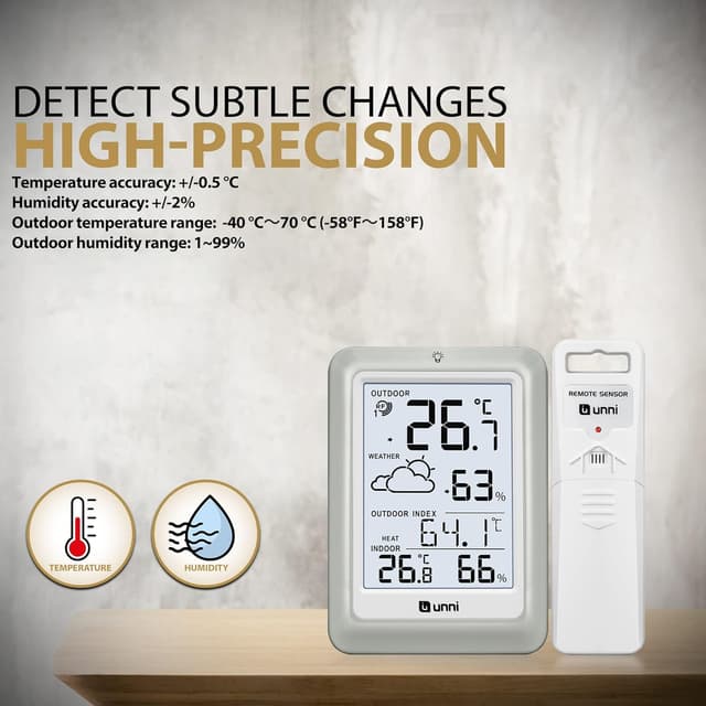 Thumbnail 2 de U UNNI Wireless Weather Station 100m Range