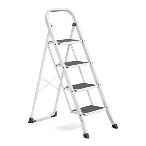 Detalle de SONGMICS GSL004WZ01 Escalera de 4 Peldaños