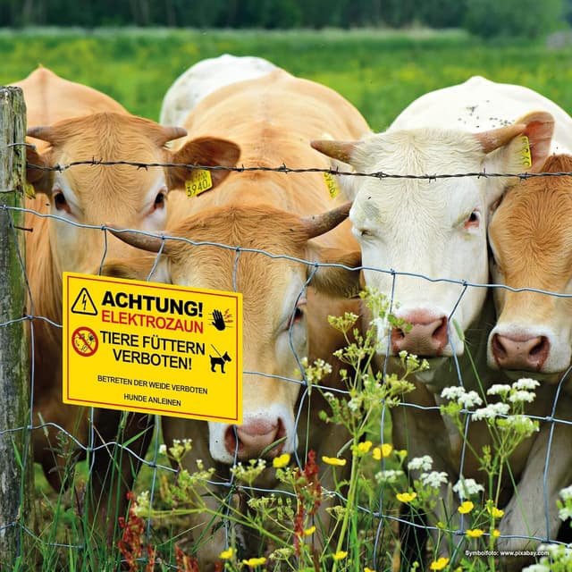 Detalle 1 de XXL Elektrozaun-Schild 30 x 40 cm