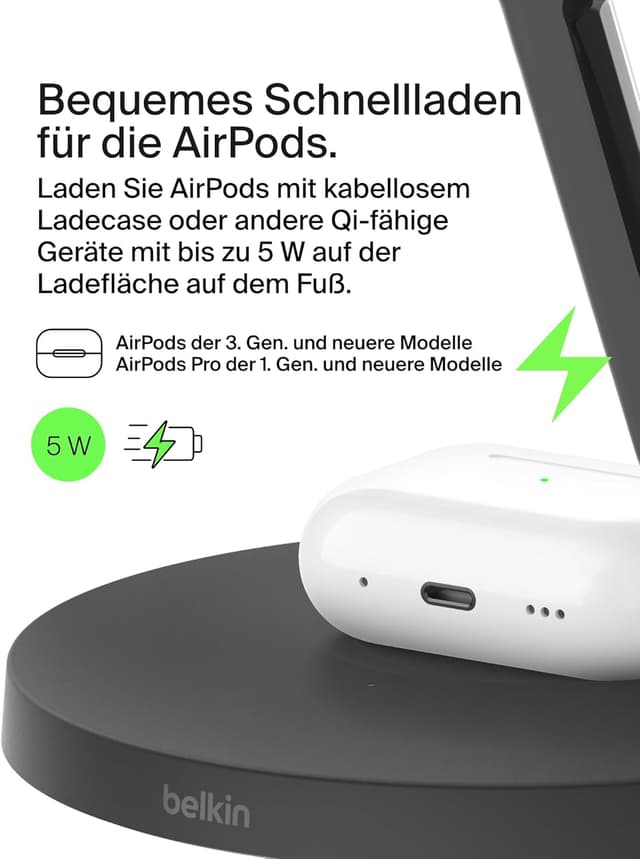 Thumbnail 4 de Belkin BoostCharge Pro 3‑in‑1 Qi2 Ladegerät für iPhone, Watch und AirPods