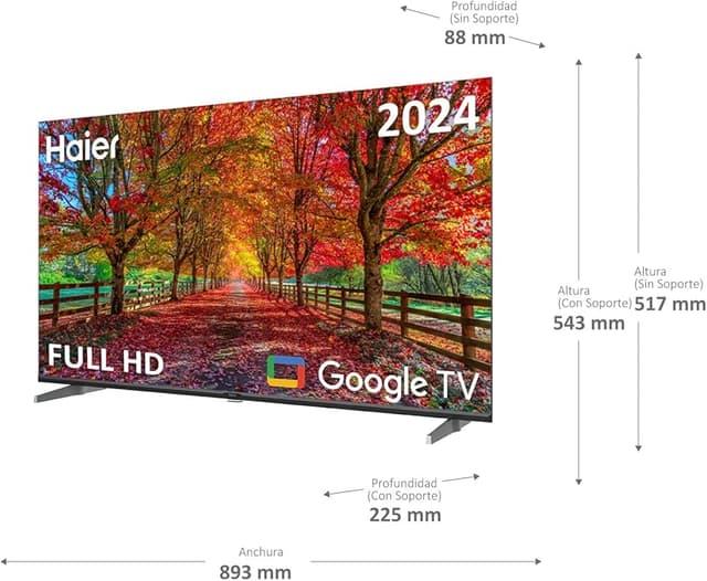 Detalle 2 de Haier H40K85EFX - Smart TV 40" Full HD 🎥, Google Assistant