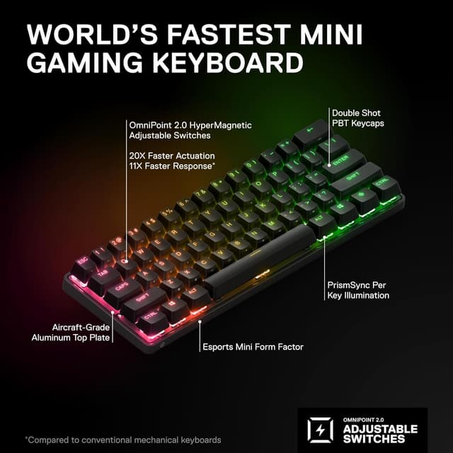 Detalle de SteelSeries Apex Pro Mini Wireless keyboard