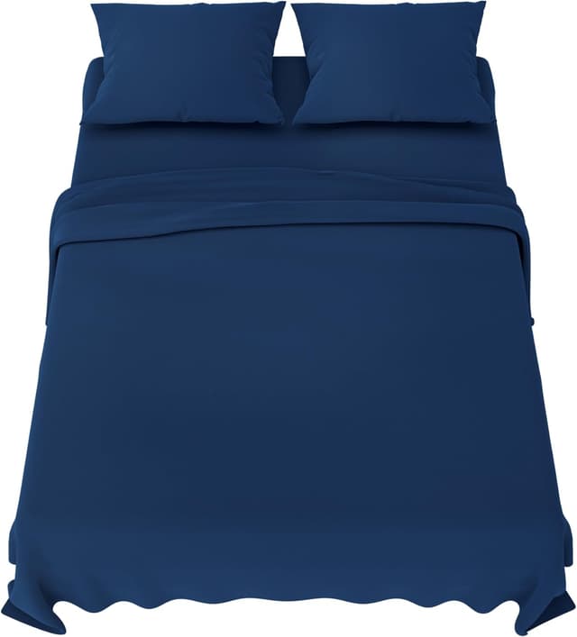 Detalle de Dreamzie Parure de lit 140x200 cm (4 pièces) en microfibre certifiée Oeko-Tex, beige