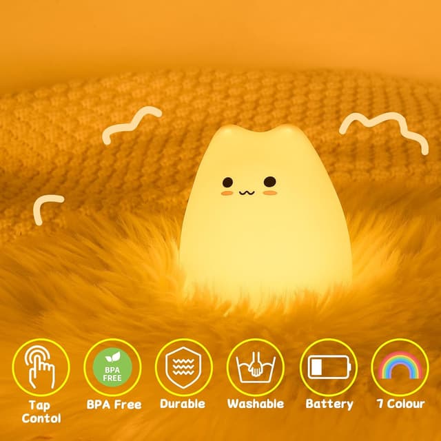 Detalle 2 de LOVERUIS Katzenlampe Nachtlicht 7 Farben 6–8h
