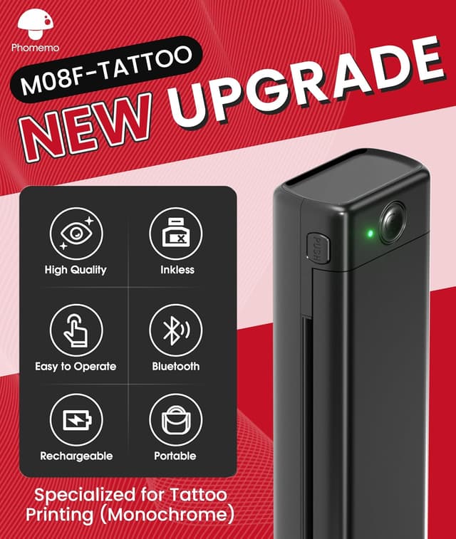 Thumbnail 1 de Phomemo M08F Stampante Per Tatuaggi 1200 mAh