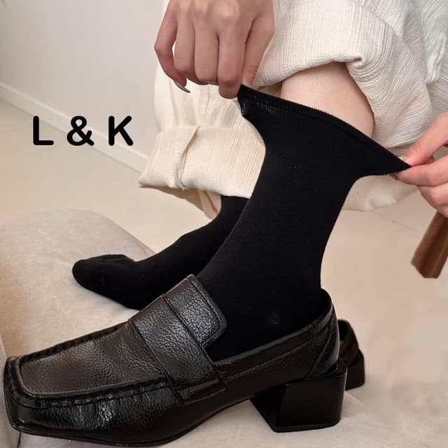 Detalle 2 de L&K-II 6 paia di calzini da tennis da donna a tre quarti in cotone e poliamide