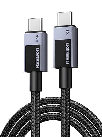 Detalle de UGREEN Cable USB C 60W - Carga Rápida para Dispositivos ⚡