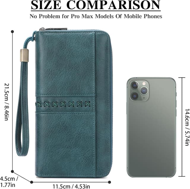 Thumbnail 4 de SENDEFN Geldbörse Damen Gross Doppelreißverschluss