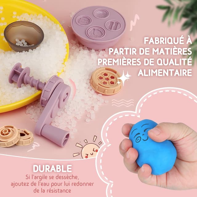 Thumbnail 2 de JONRRYIN Pâte à modeler 65 pièces