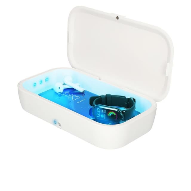 Detalle de ksix UV CLEAN BOX PRO: caja esterilizadora con luz ultravioleta y carga inalámbrica de 10W