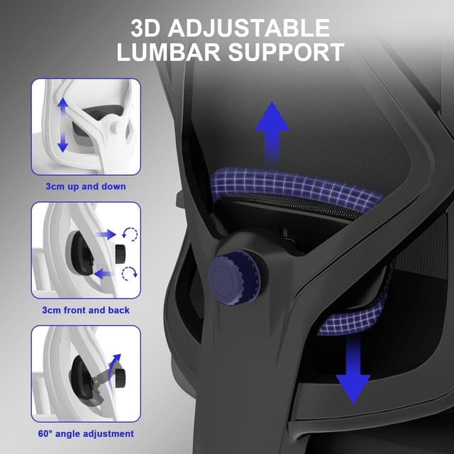 Detalle 2 de Daccormax Chaise bureau ergonomique 200 kg