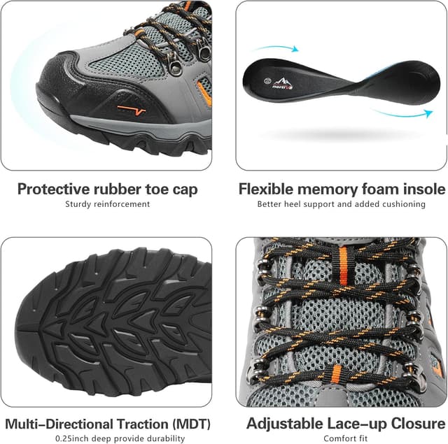 Thumbnail 6 de NORTIV 8 Men’s Waterproof Leather Low-Top Hiking Shoes