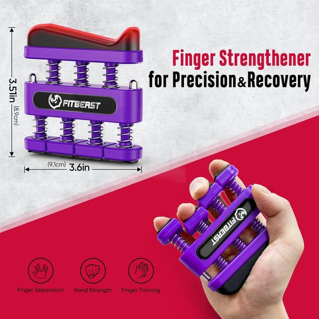 Detalle de FitBeast Grip Strengthener Kit (6 Pack) with Adjustable Resistance & Hand Therapy Balls