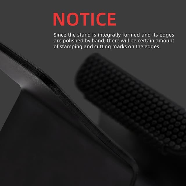 Detalle 1 de playvital Stand-AL game controller stand for PS5/PS4, Xbox & Switch Pro (aluminium, black, 2-pack)