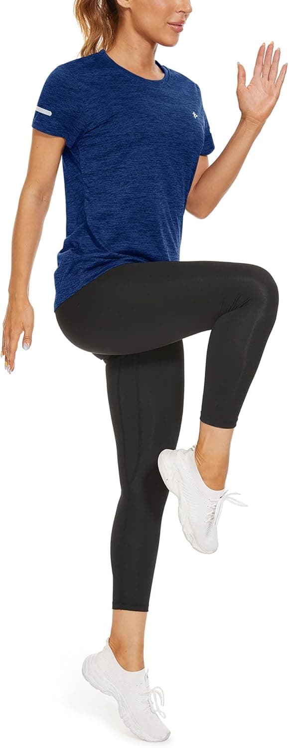 Thumbnail 6 de T-shirt de course KEFITEVD pour femme : polyester respirant à col rond