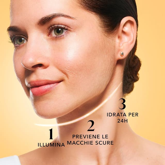 Detalle de Olay Vitamin C Brighten & Glow 3in1 Fluido Idratante SPF50+ (50 ml) – crema/primer con niacinamide