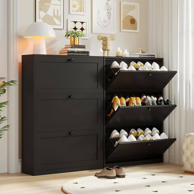 Detalle 2 de VOWNER Zapatero 3 Puertas 80x24x116 cm