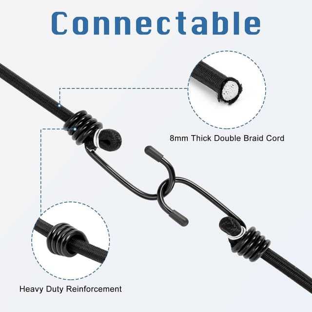 Thumbnail 2 de WeFine 24 inch Bungee Cords with Hooks