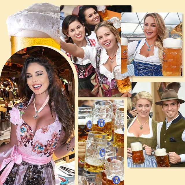 Thumbnail 6 de JENCVNL 3-tlg. Trachtenschmuck-Set für Damen mit Edelweiß-Anhänger