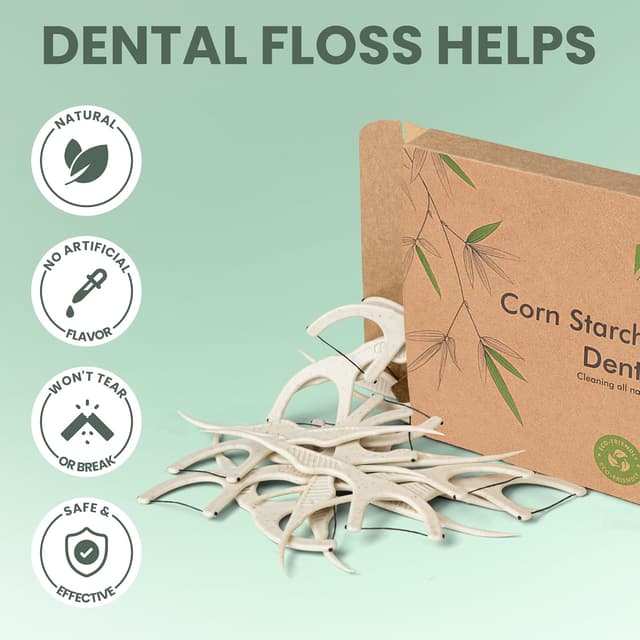 Detalle 2 de Natural Dental Floss Picks 75 Pack