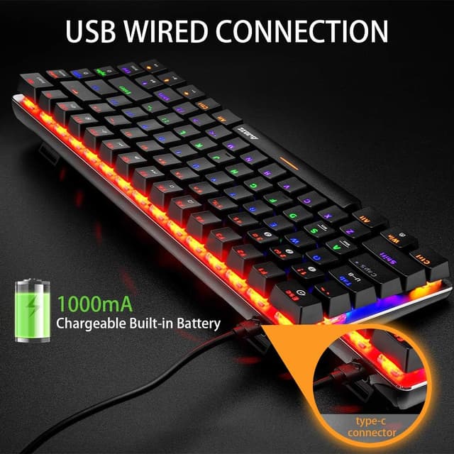 Detalle 2 de Bluetooth Mechanische Tastatur AK33 82 Tasten