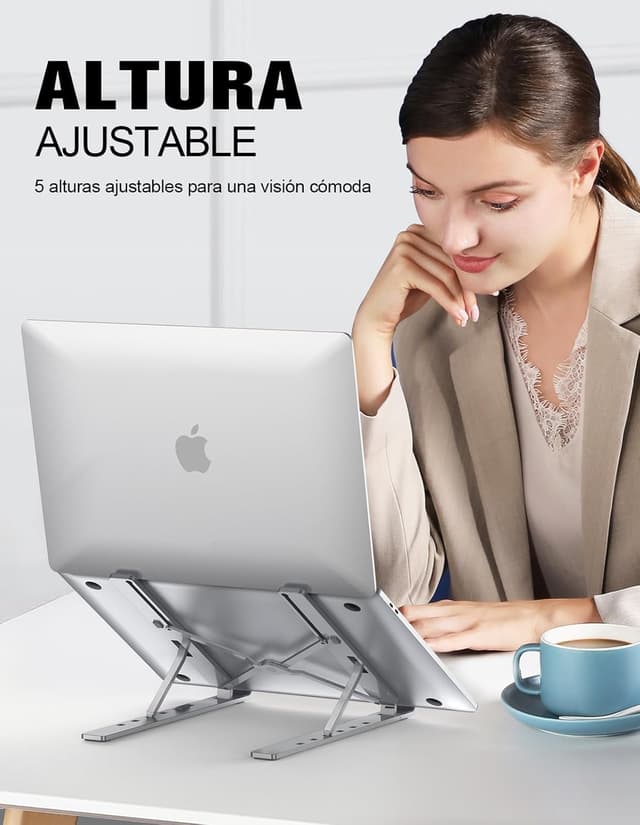 Detalle 2 de Babacom Soporte Portátil 5 Ángulos 8,5-18,5cm