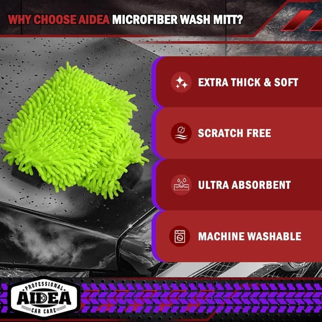 Detalle de AIDEA Car Wash Mitt 7.12x10.14 in 🧽