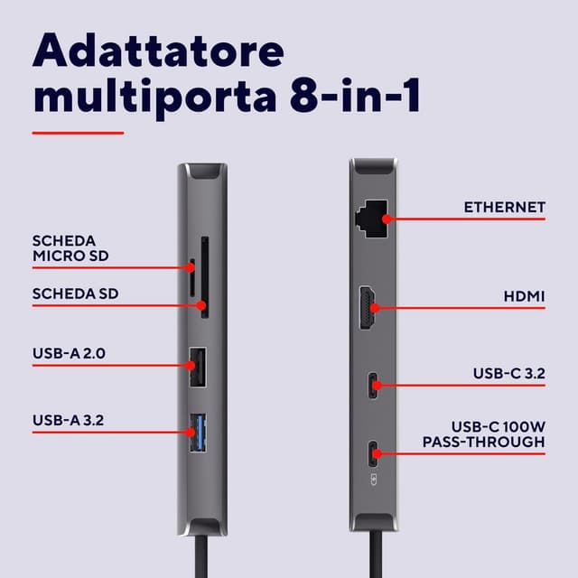Thumbnail 1 de Trust Vylor Hub HDMI 4K 60Hz 8 in 1