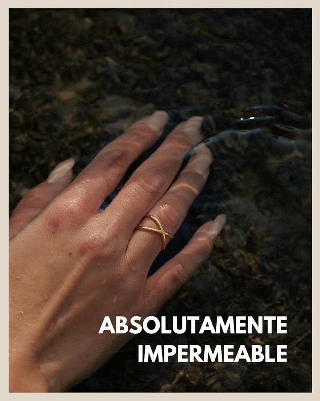 Detalle 2 de GD GOOD.designs Anillo ajustable X plata 18k