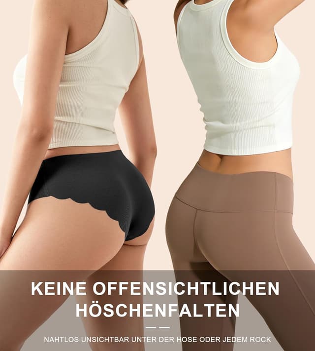 Detalle 1 de SHARICCA Hipster Unterwäsche Damen Nahtloser Mehrpack 🩲