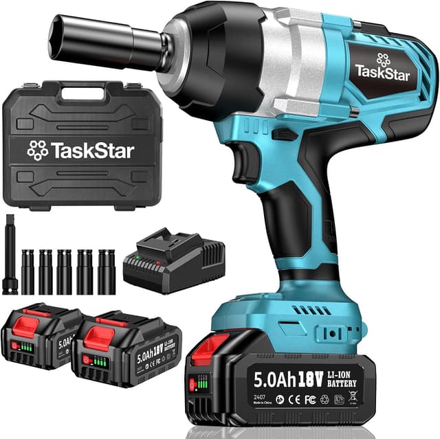 Imagen de TaskStar Cordless Impact Wrench 1032Ft-lbs en OfertitasTOP