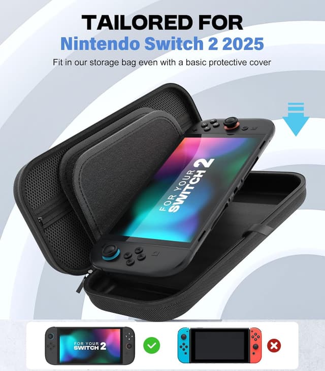 Detalle 2 de MoKo Carrying Case for Nintendo Switch 2 — holds 20 cartridges