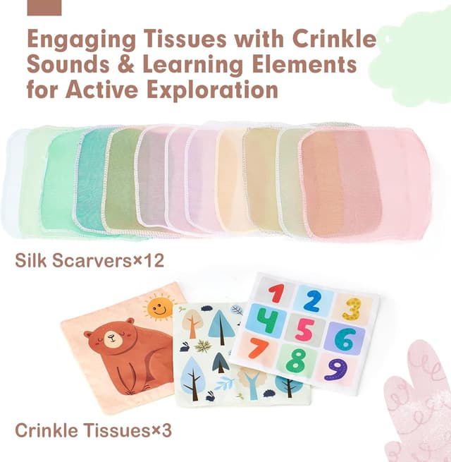 Thumbnail 4 de hahaland Baby Tissue Box Toy 12 scarves