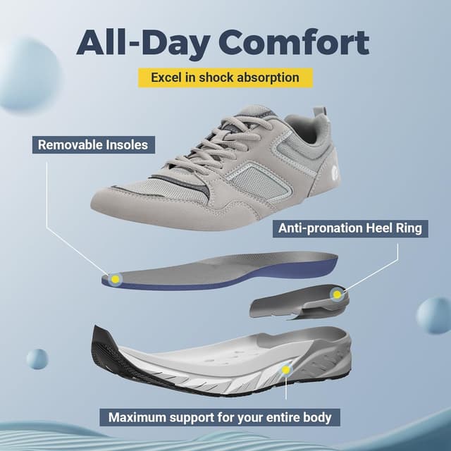 Detalle 2 de FitVille Baskets running confort respirant