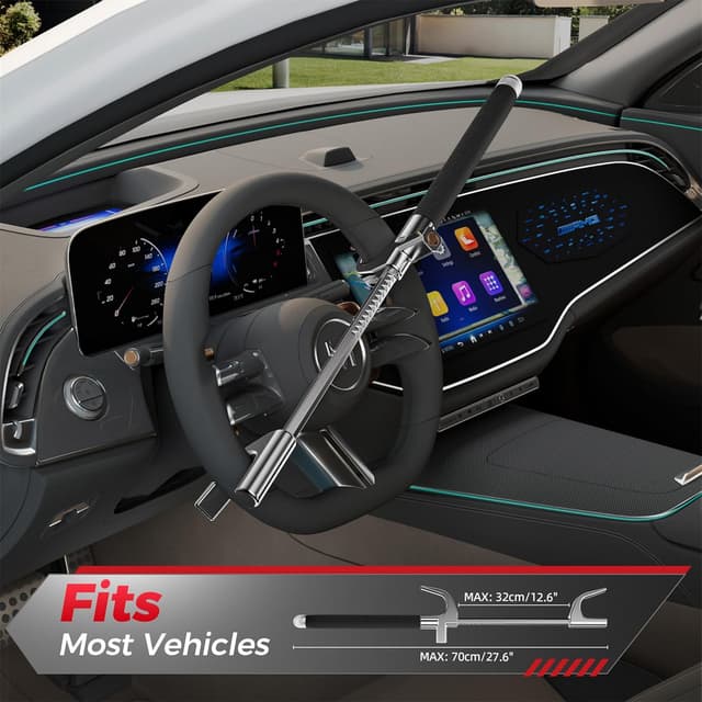 Thumbnail 3 de SURDOCA Multifunction Steering Wheel Lock 12.6in