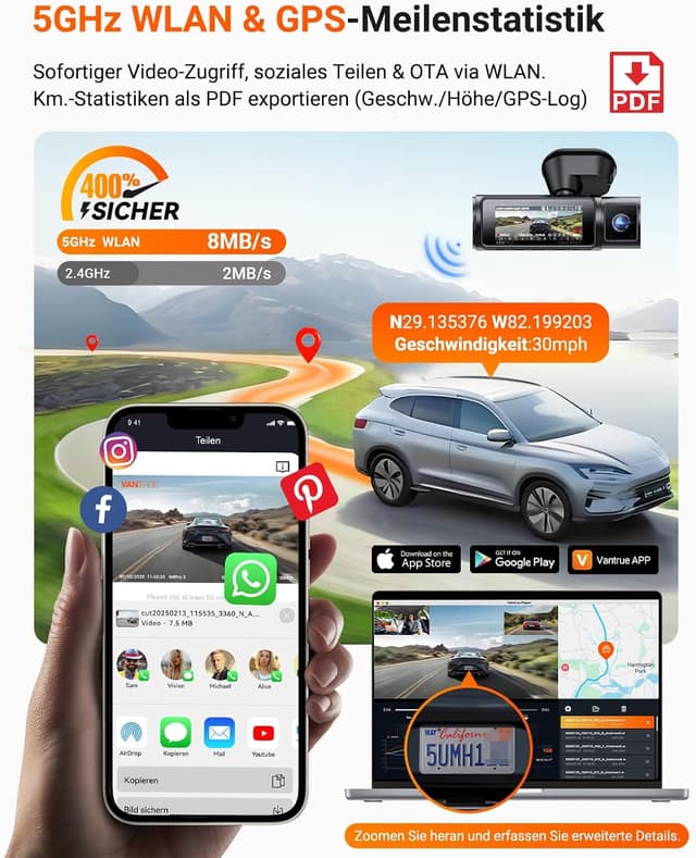 Thumbnail 5 de VANTRUE N4 Pro S 4K Dashcam