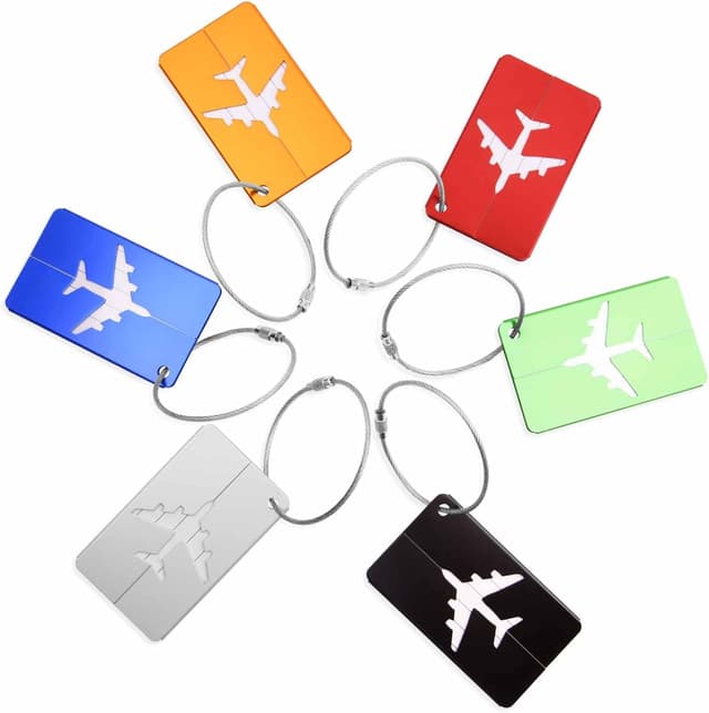 Imagen de Vicloon Viaggio Bagagli Tag 6 Etichette Alluminio en OfertitasTOP