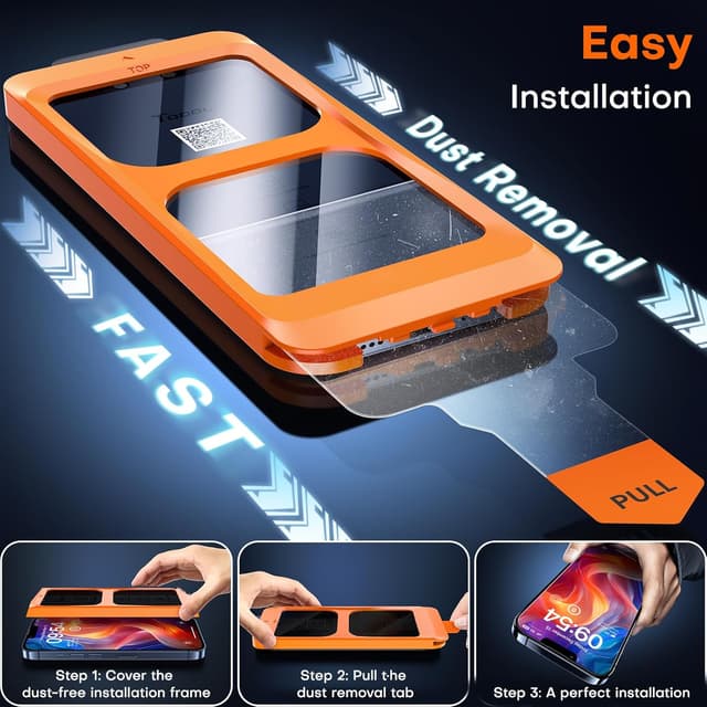 Detalle de TOCOL iPhone 13 Pro 6.1 Privacy Screen Protector