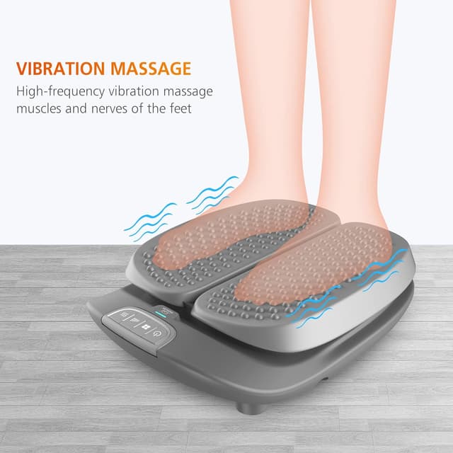 Detalle de Snailax Shiatsu Fußmassagegerät mit Wärmefunktion – elektrische Vibrationsmassage mit Fernbedienung