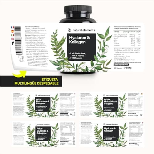 Thumbnail 6 de natural elements colágeno con ácido hialurónico 1000 mg