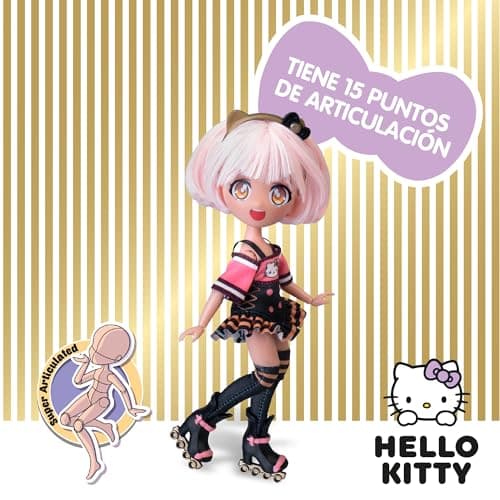 Detalle 2 de 4SF Hello Kitty Golden Diva Roller, muñeca 19,5 cm