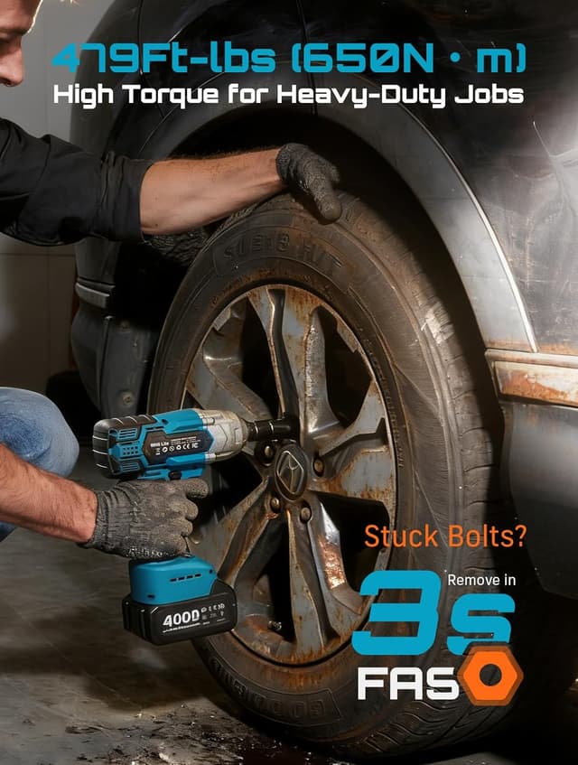 Detalle 2 de Seesii WH700 1/2" Impact Wrench — 479 Ft-lbs